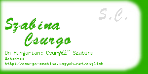 szabina csurgo business card